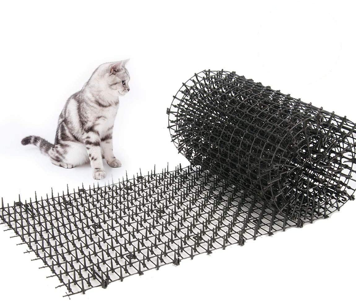 Toopify 13Ft Cat Scat Mat With Spikes, Prickle Strips Network Digging Stopper Indoor Deterrent Mat For Garden Outdoor, 2 Pack 6.