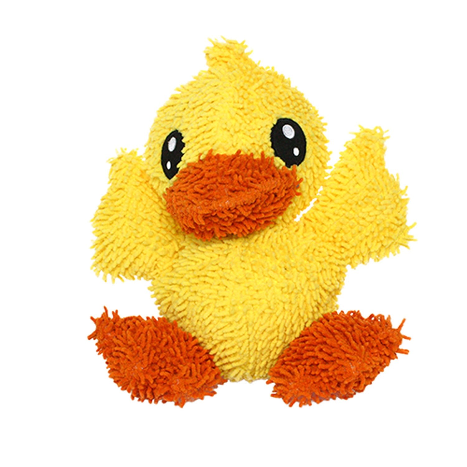 Mighty- Microfiber Ball Duck – Made With Squeaker Balls And Minimal Stuffing. Strong & Tough. Interactive Play Dog Toy. Machine Washable & It Floats