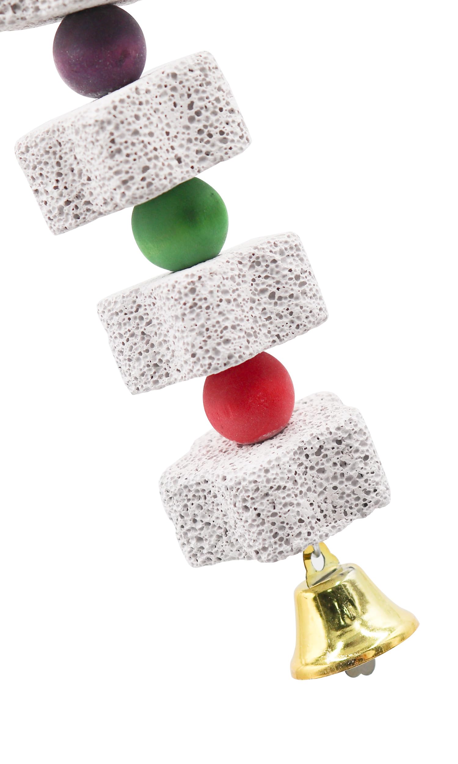 2 Pack 27 Inches Extra Long Bird Chewing Toy, Parrot Beak Grinding Calcium Stone With Bells, Bird Cage Accessories, Cage Toys Fo