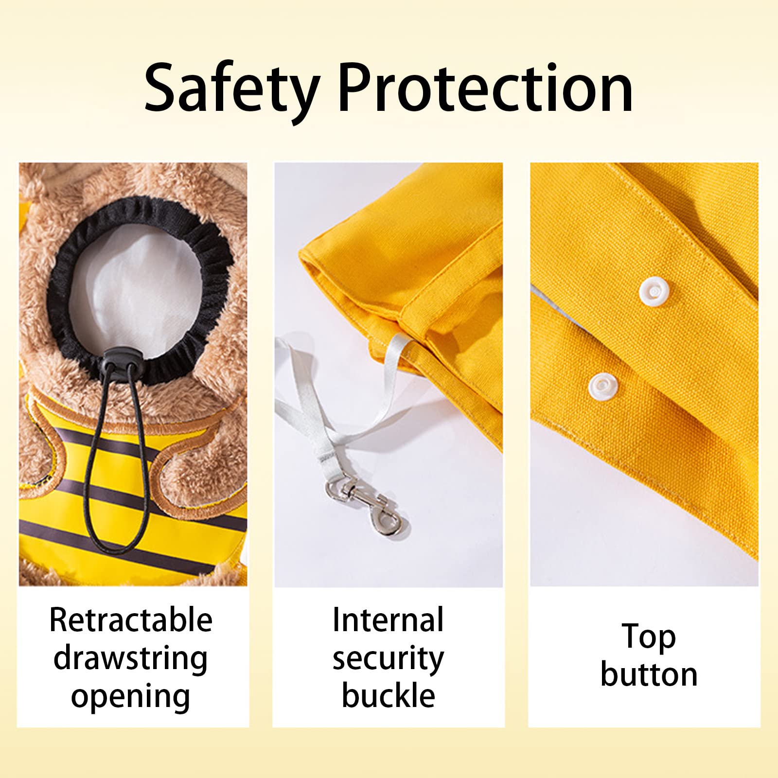 Pet Canvas Shoulder Carrying Bag, Cute Bee Shaped Cat Carrier, L Size Portable Kitten & Puppy Tote, Comfort Carriers For Small D