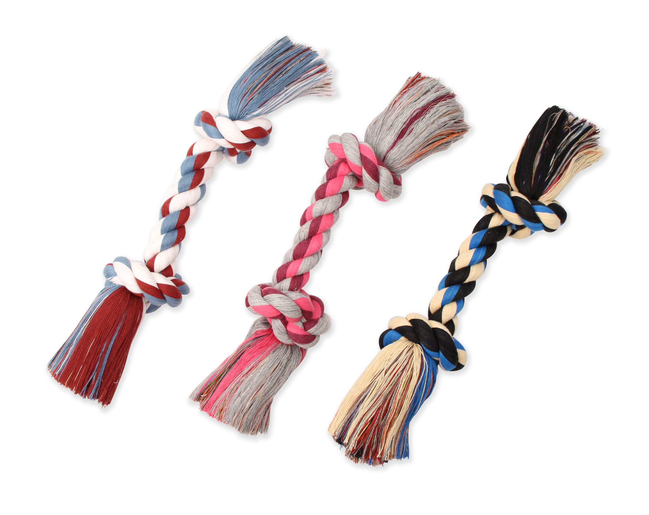 Mammoth Pet Products Flossy Chews Cottonblend Color Rope Bone, X-Large, 16-Inch, MultiColored (20008V)