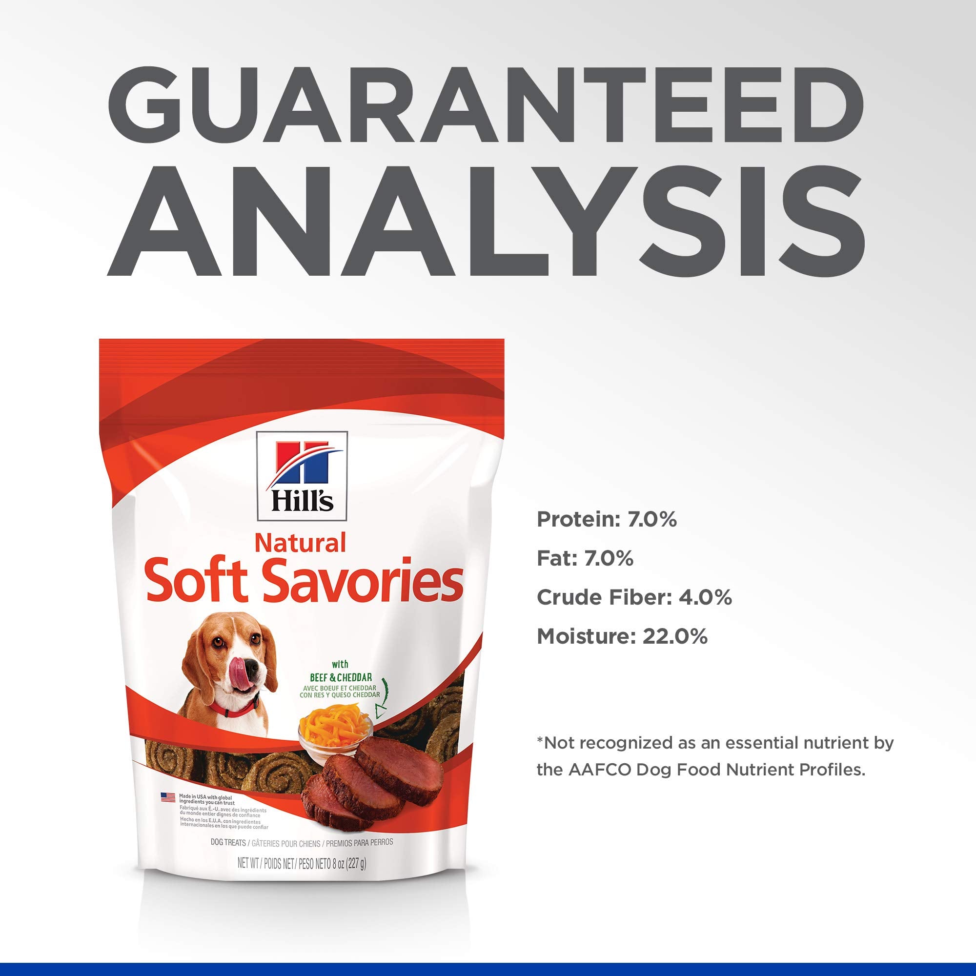 Hills Natural Soft Savories, All Life Stages, Great Taste, Dog Treats, Beef & Cheddar, 8 oz Bag