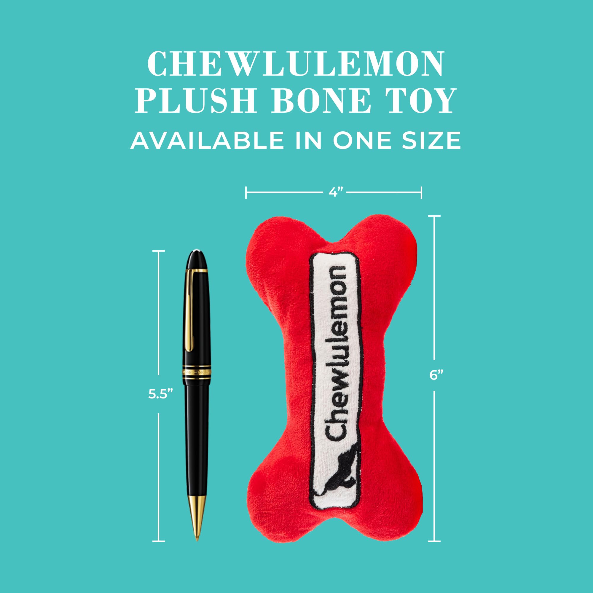 Haute Diggity Dog Chewlulemon Bone, Plush Designer Dog Toys With Interactive Squeaker, Stimulating Pet Enrichment, Machine-Washa