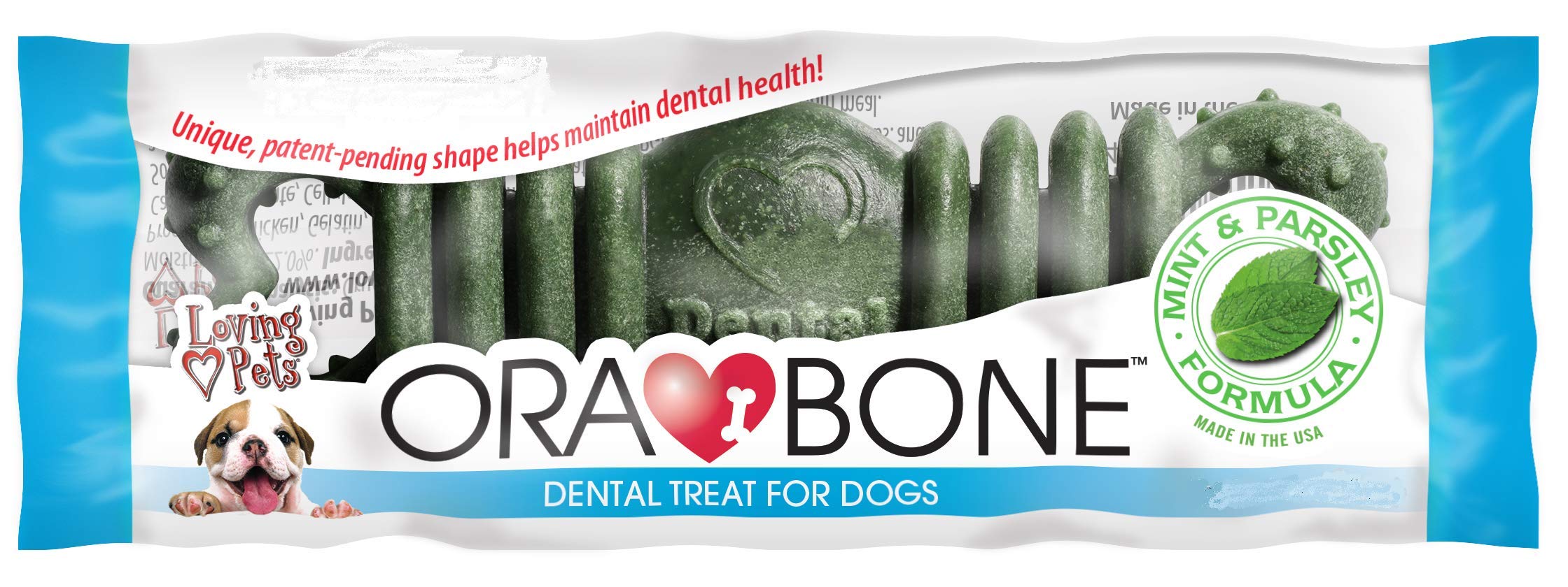 Loving Pets Orabone Dental Treat For Dogs, Individually Wrapped, Small, 60 Pieces Per Pack