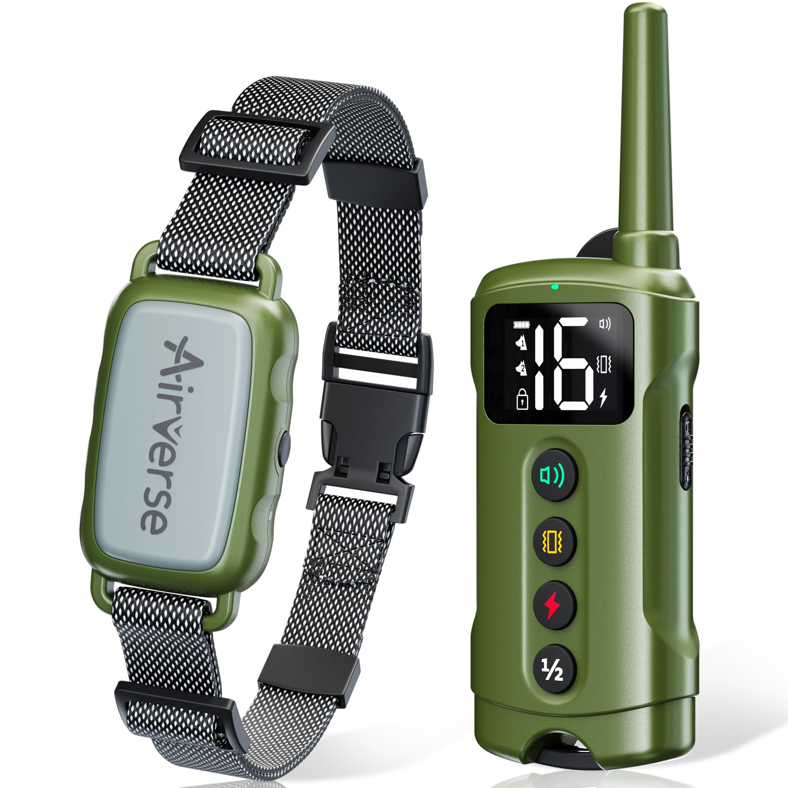 Airverse Dog Shock Collar - 3300 ft Waterproof Dog Training Collar with Remote, 3 Modes Electric Dog Training Collar,Beep/Vibrat