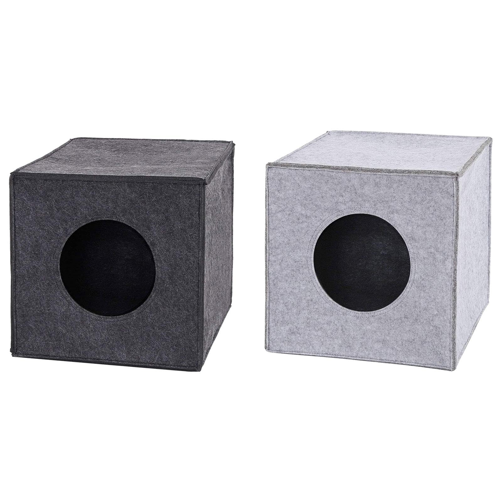 APIRILY Cat Hideaway Autumn Winter Sleeping Cat House for Pomeranian Dog Kitten Black | Pet Supplies | Cat Supplies | Beds