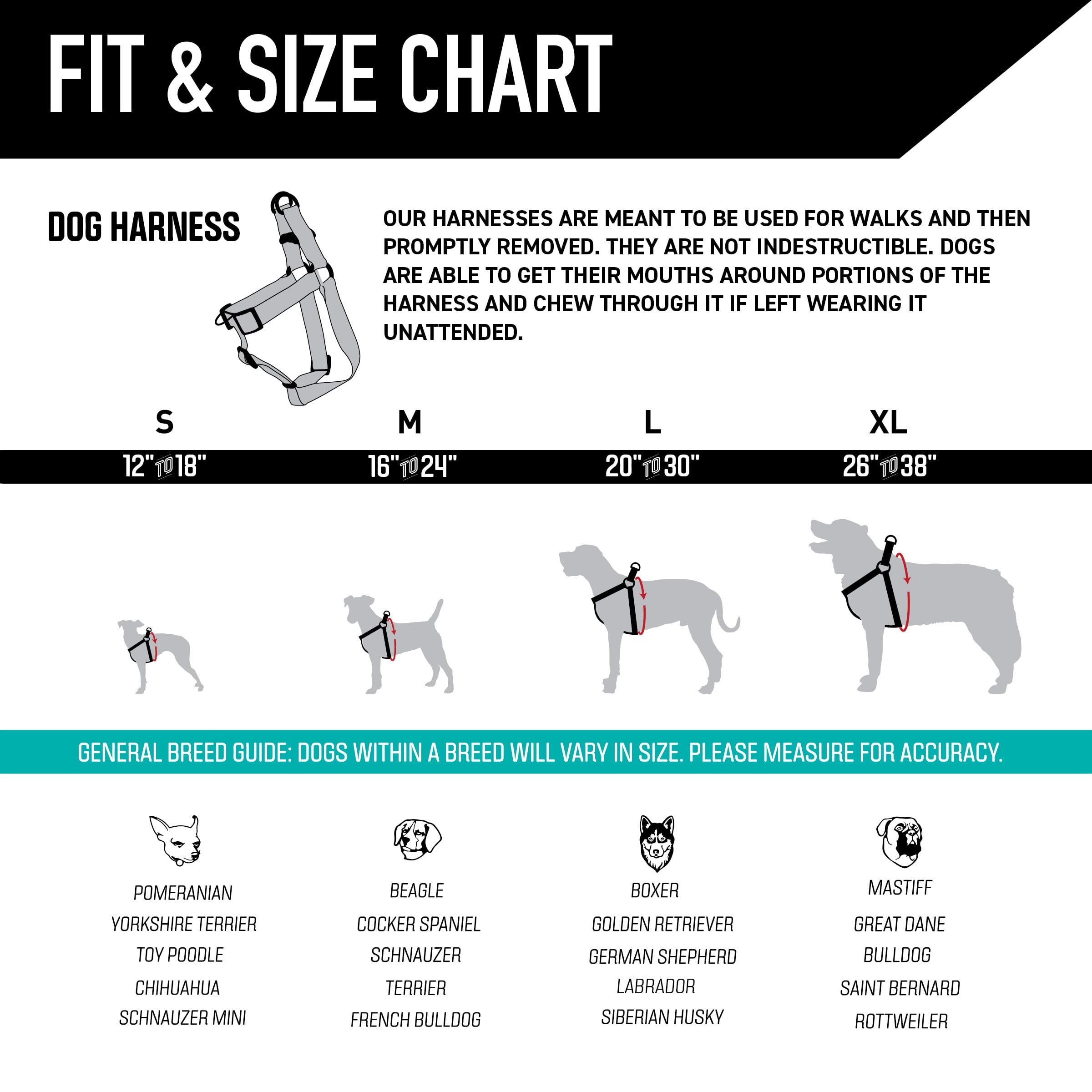 Wolfgang Heavy Duty Adjustable Dog Harness, Pull-Tested to Over 800 lbs for Walking & Training, Daydream Print, Medium
