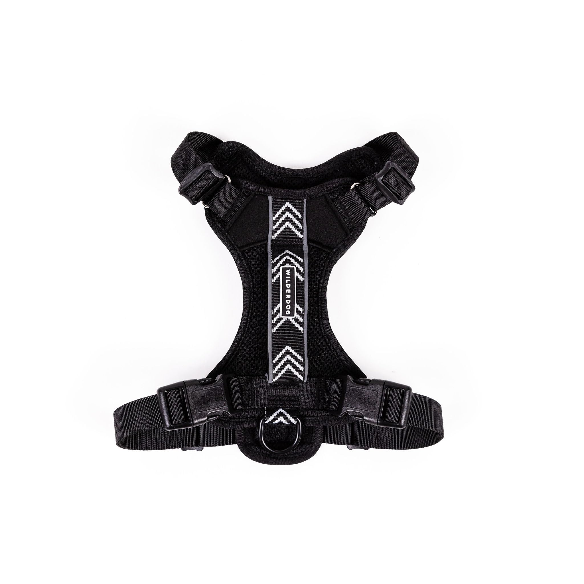 Wilderdog Lightweight Dog Harness With Reflective Straps - Small - Black