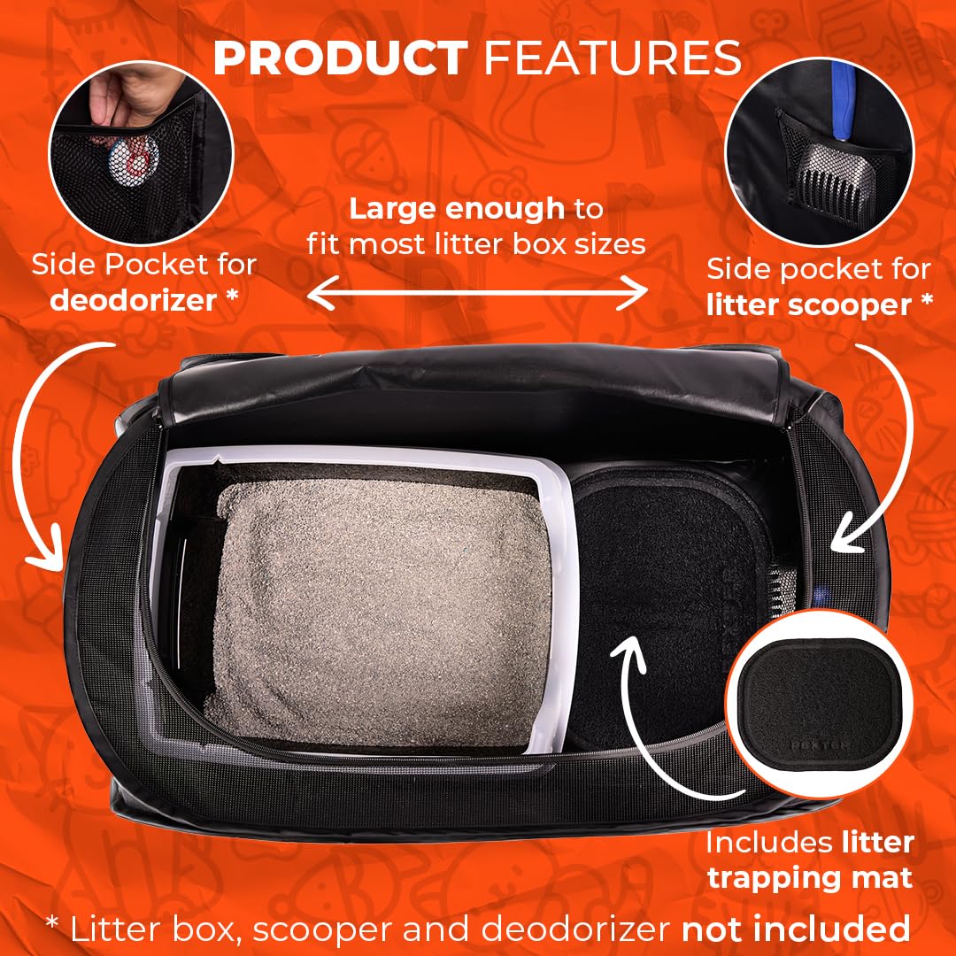 Pexter Cat Litter Box Enclosure, Dog Proof, Discreet And Hidden Litter Box, Kitty Litter Trap Design With Easy-Clean Feature, Sc