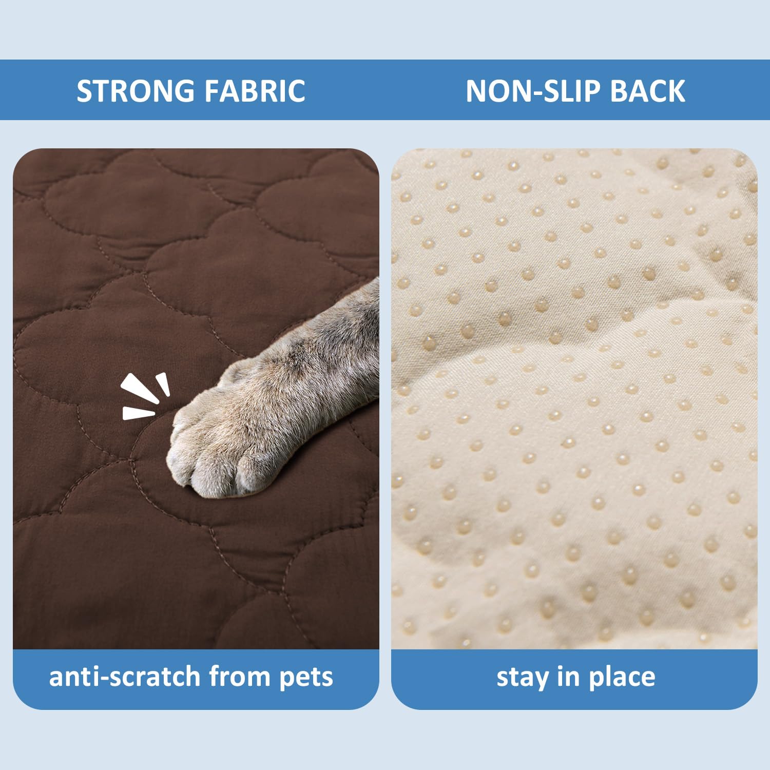 Chhkon Dog Bed Covers Replacement Washable Waterproof Pet Puppy Bed Cover For Dog(Brown,20X15X6 Inch)