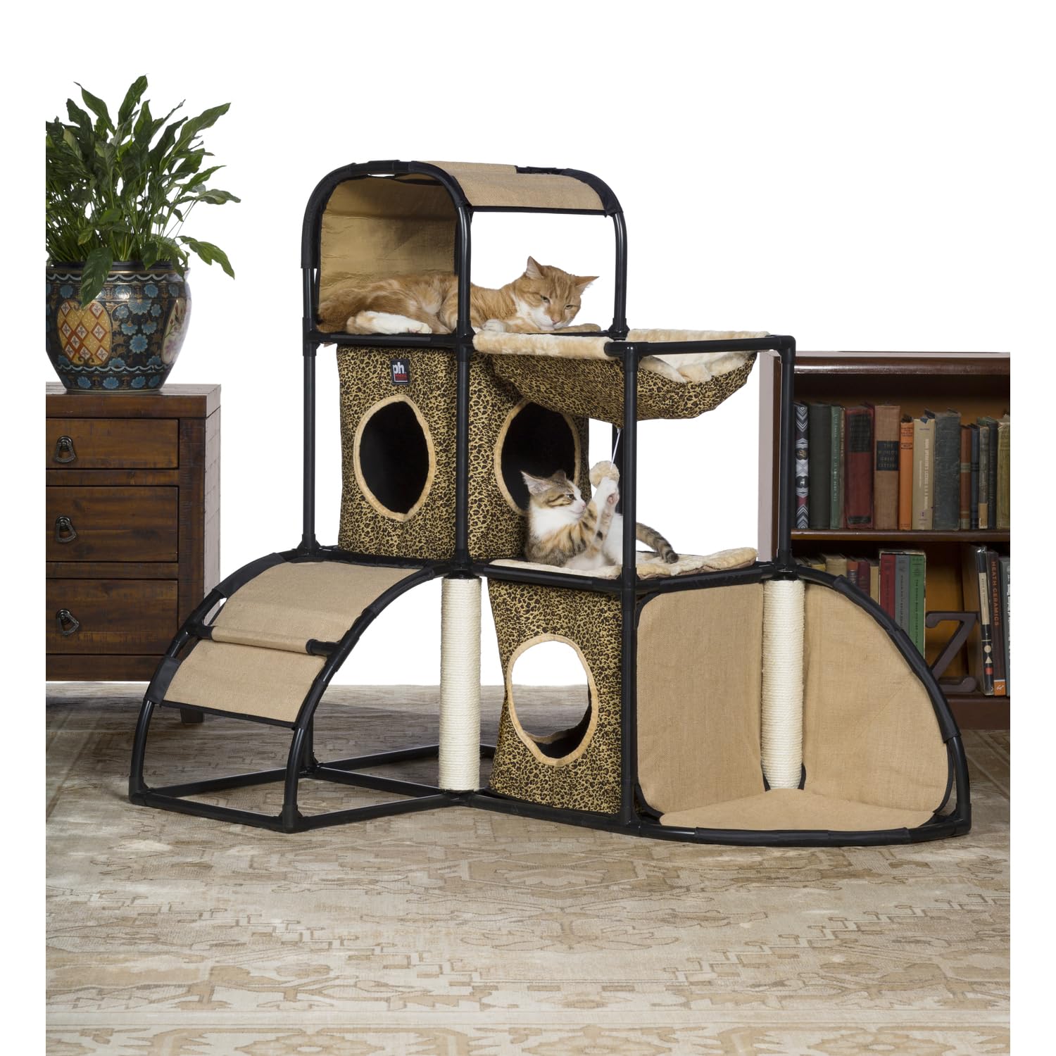 Prevue Pet Products Catville Townhome, Leopard Print, Model 7235, 12.5 LBS