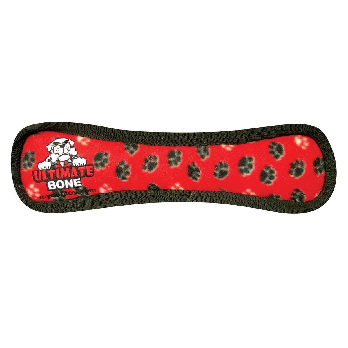 Tuffy - World'S Tuffest Soft Dog Toy - Ultimate Bone-Squeakers - Multiple Layers. Made Durable, Strong & Tough. Interactive Play (Tug, Toss & Fetch). Machine Washable & Floats (Regular, Red Paw)