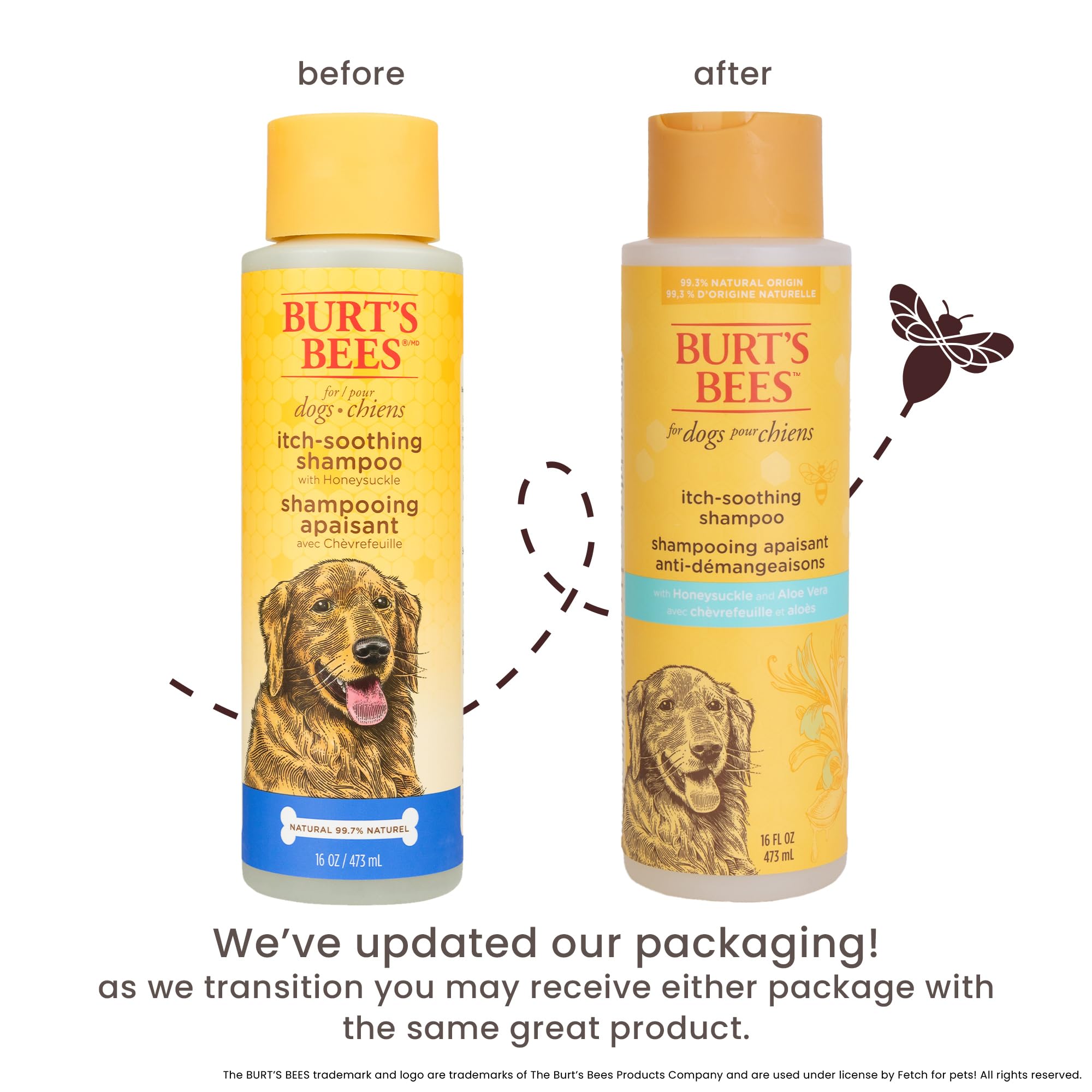 Burt'S Bees For Pets Naturally Derived Itch Soothing Shampoo With Honeysuckle - Anti-Itch Dog Shampoo For All Dogs - Cruelty Free, Formulated Without Sulfates And Parabens, Made In The Usa, 16 Ounces