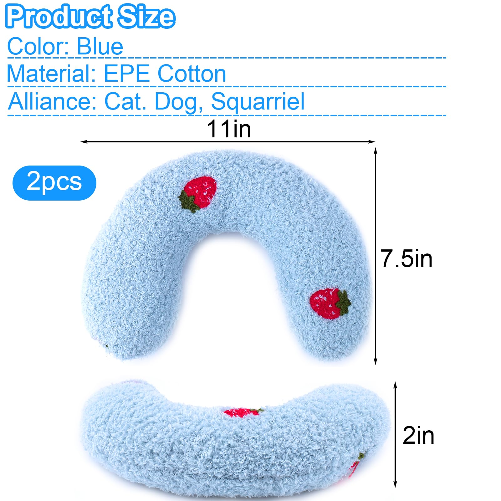 Mity Rain 2Pcs Dog Pillow, Anxiety Relief Pillow For Dog, Ultra Soft High Density Calming Pillow For Joint Relief Sleeping Impro