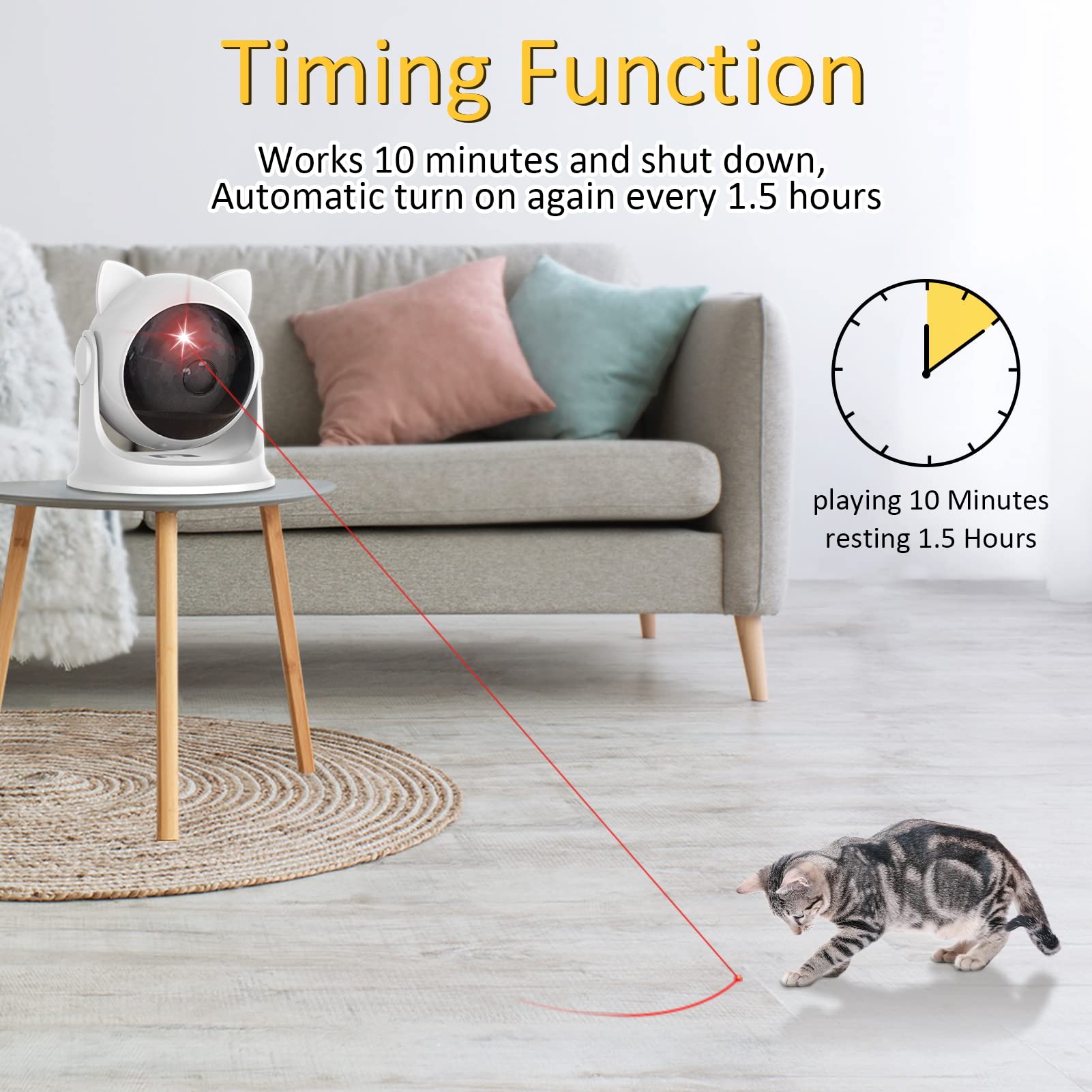 Umosis Automatic Cat Laser Toy Interactive Cat Toys For Indoor Cats/Kitty/Dogs,Laser Toys For Bored Indoor Adult Cats
