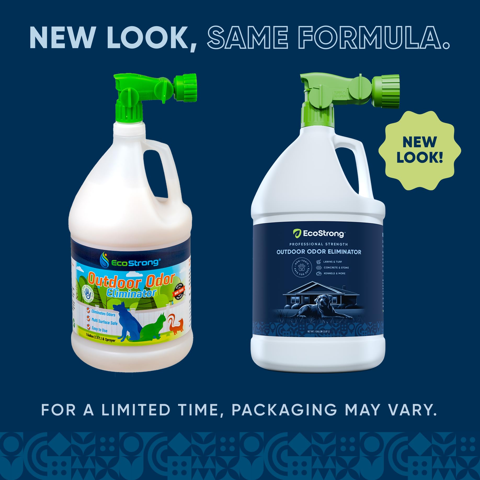 Eco Strong Outdoor Odor Eliminator Outside Dog Urine Enzyme Cleaner Powerful Pet, Cat, Animal Scent Deodorizer | Professional Strength For Yard, Turf, Kennels, Patios, Decks (128 Oz W Sprayer)