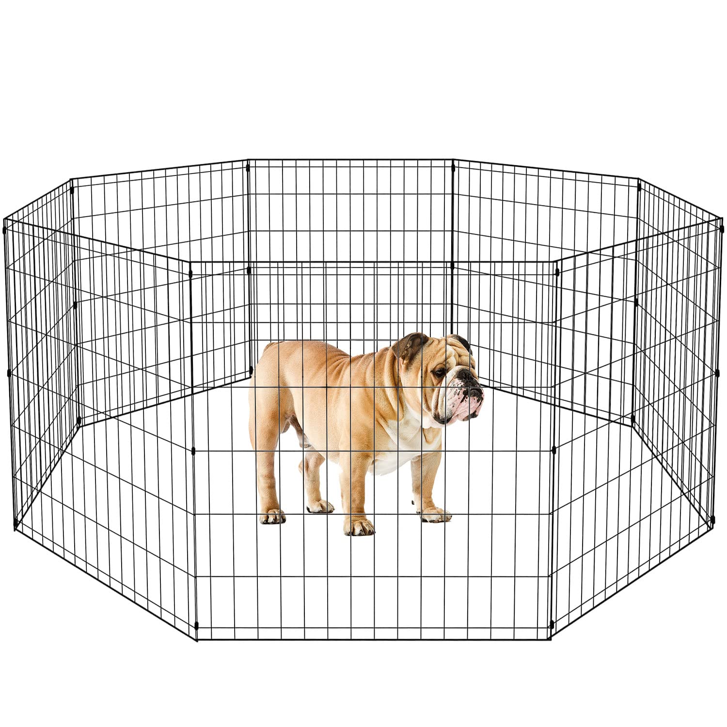 BestPet Metal Wire Playpen 30 Inch Tall Black