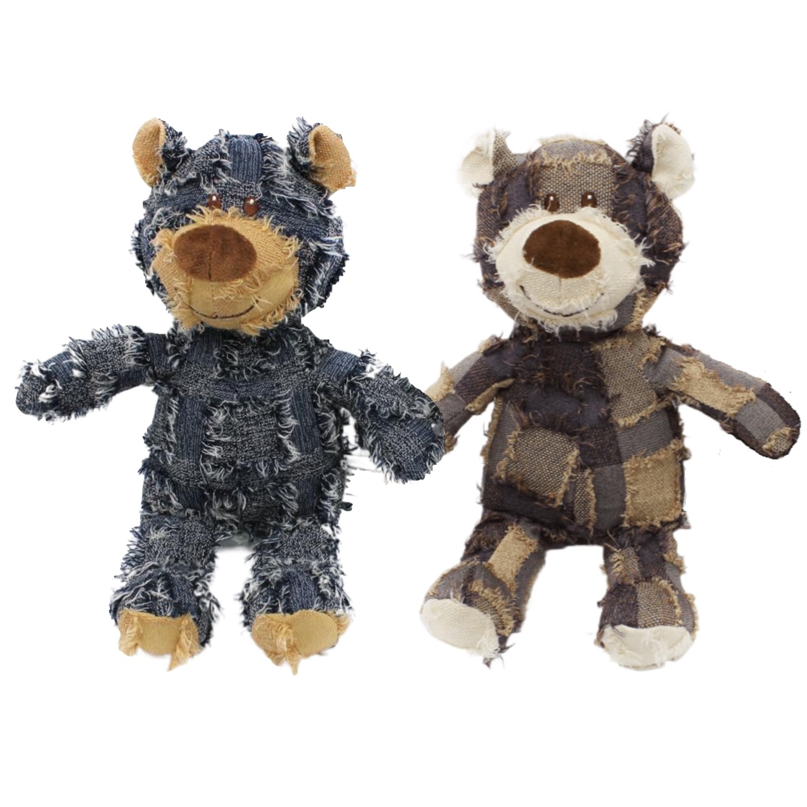 Maxbeck Dog Companion For Heavy Chewers- Indestructible Robust Bear Dog Toy, Resistant Squeaky Dog Toys For Heavy Chewers, Unbreakable Stuffed Plush Dog Toys For Aggressive Chewers (E-Navy+Purple)