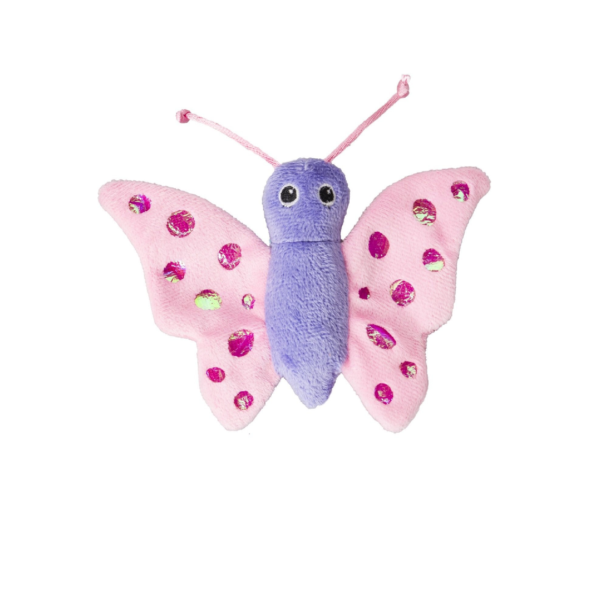 Spot Shimmer Glimmer Butterfly Cat Toy - Catnip Filled Plush Toy With Colorful, Shimmery Design, Playful Toy For Cats And Kittens - One Butterfly, Color May Vary - 6 In