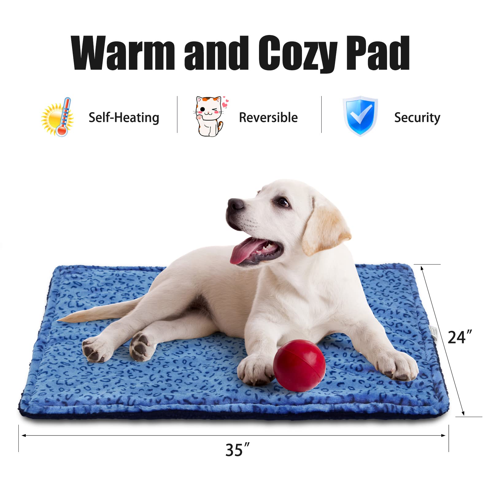 Marunda Self Warming Cat Pad, Super Soft Dog Bed, Self Heating Cat Mat