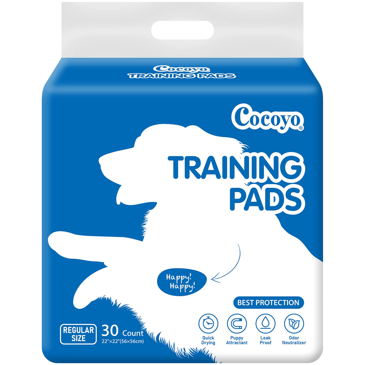 Cocoyo Best Value Training Pads 30 Count | Dog Pee Pads | Super Absorbent Puppy Pads