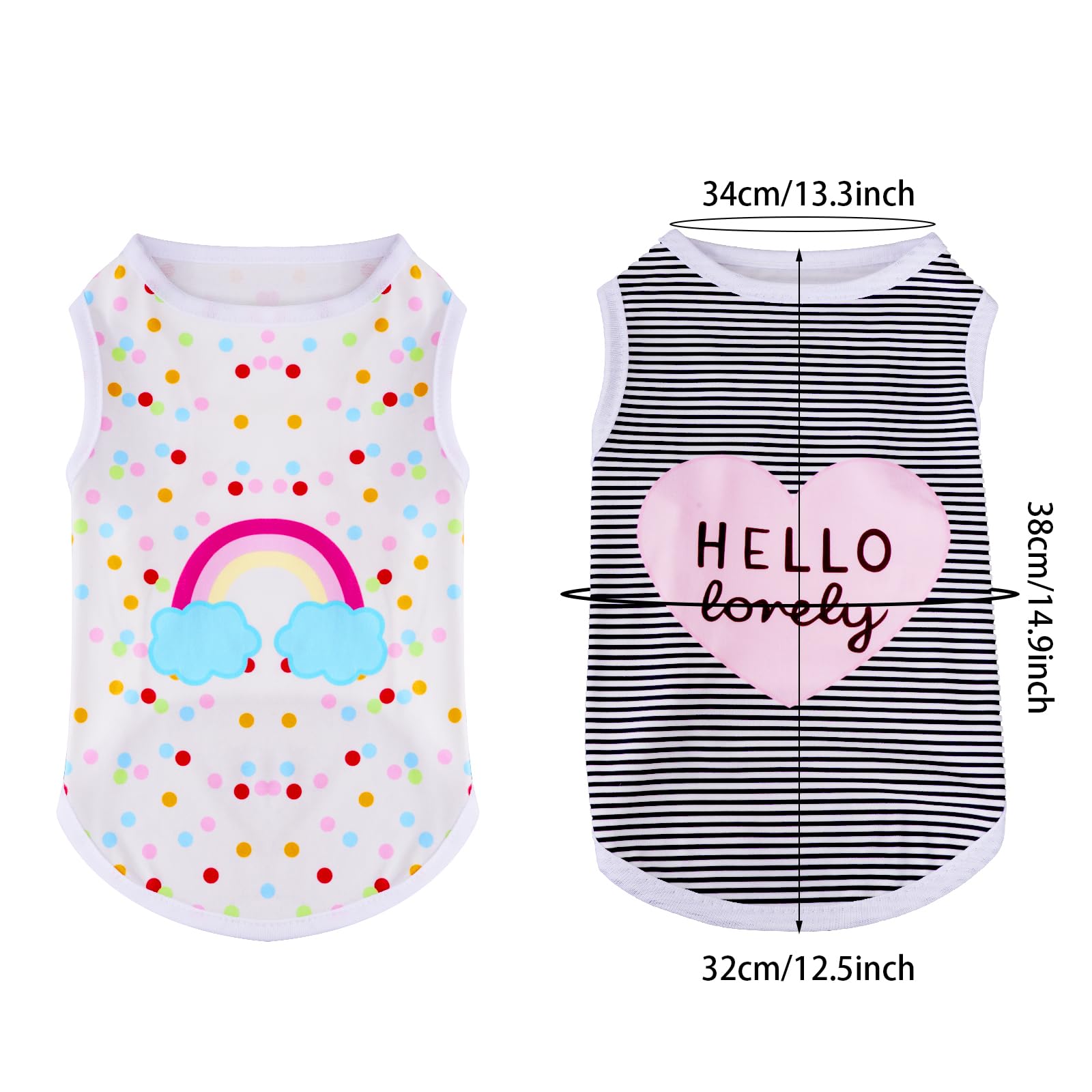 Choyaxo 4Pcs Dog Clothes Pet Printed Vest For Chiuahaha Small Dogs Kitten Spring Summer