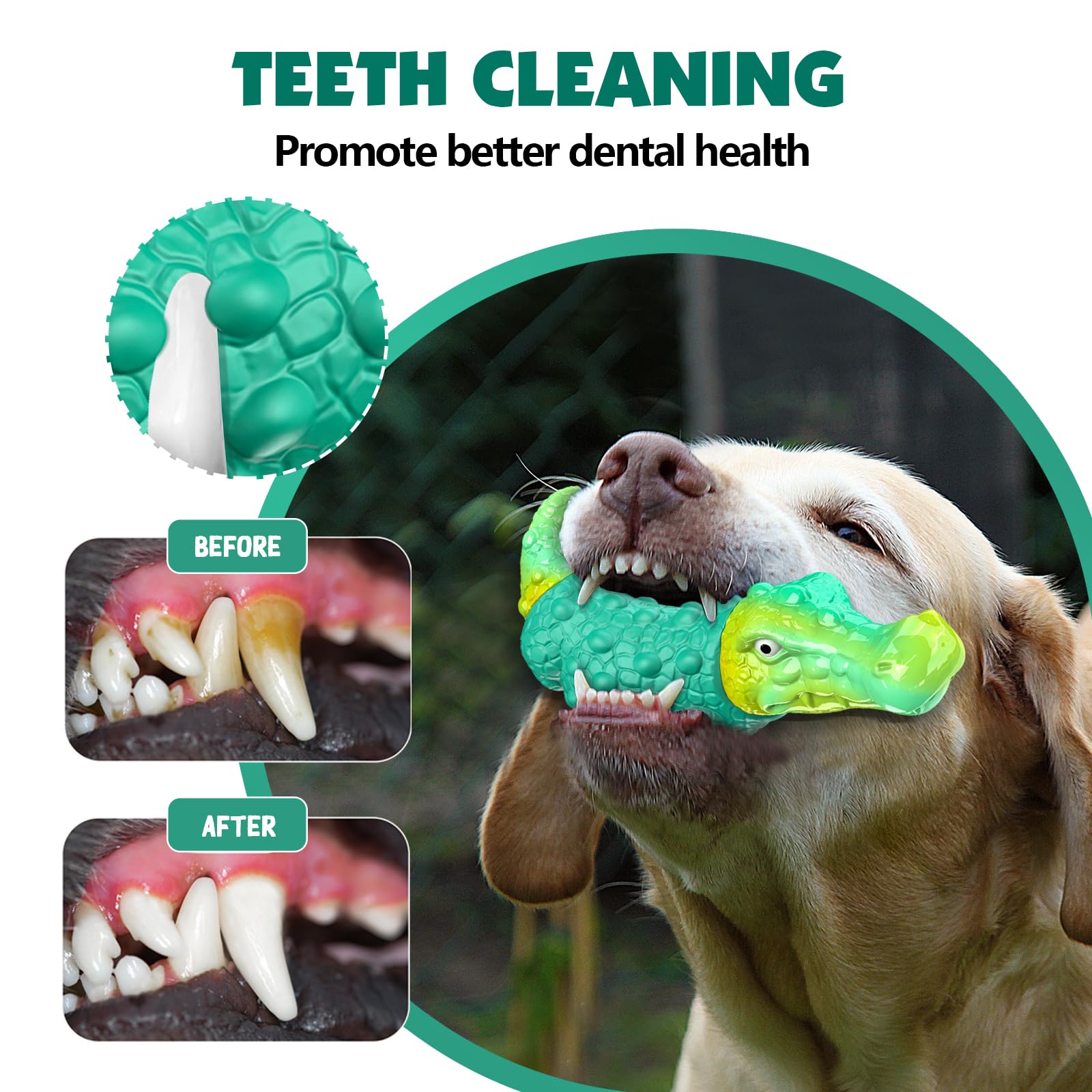 Tooptate Dog Toys For Aggressive Chewers - Indestructible Dog Toy Squeaky Chew Toys To Keep Them Busy For Large And Medium Breed