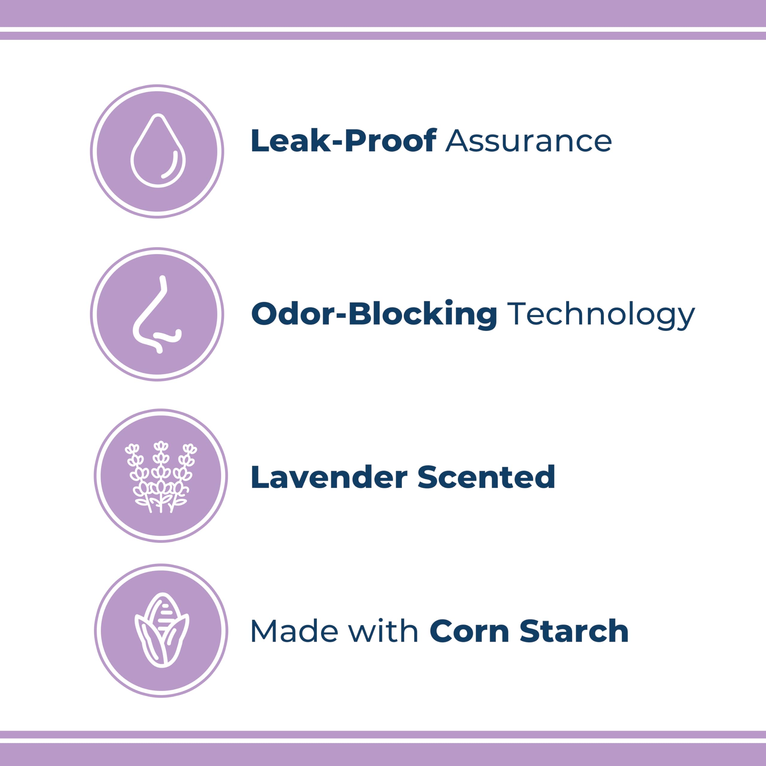 Pet Faves Eco-Friendly Dog Poop Bags -100% Leak-Proof, Strong And Extra Long Doggie Poop Bags For Dogs And Cats Waste Bag, Laven