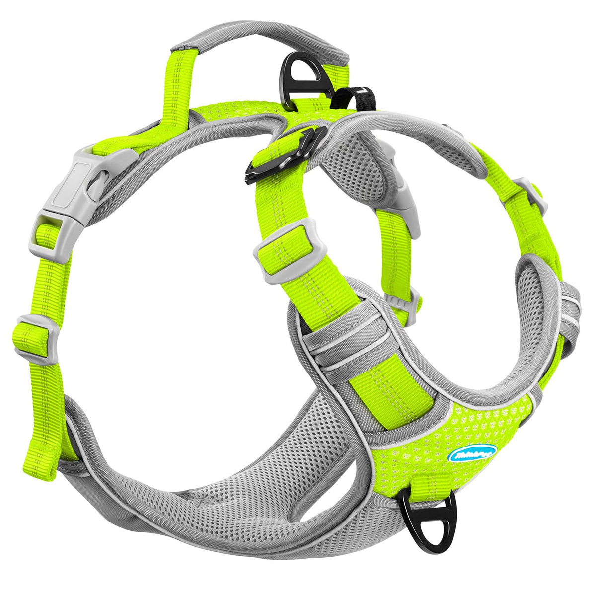 Thinkpet No Pull Harness Breathable Sport Harness With Handle-Dog Harnesses Reflective Adjustable For Medium Large Dogs Small Green