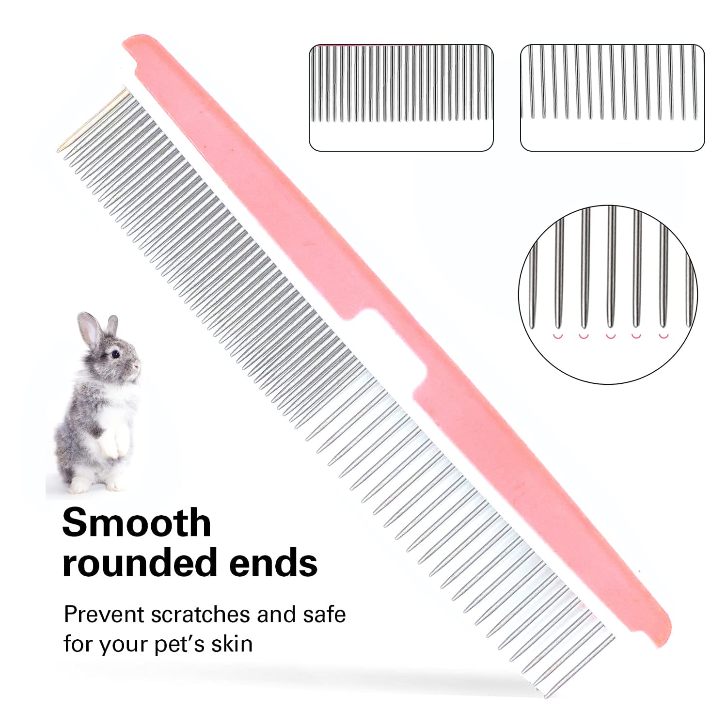 Crafterlife Small Animal Pet Grooming Kit With Pet Shedding Slicker Brush, Bath Massage Glove, Pet Grooming Comb, Nail Clipper T