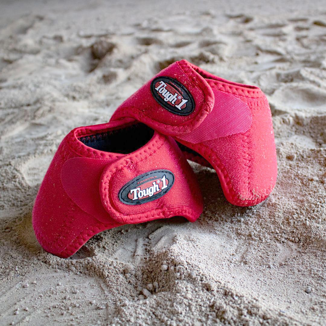 Tough 1 Performers 1St Choice No Turn Bell Boots, Red, Large