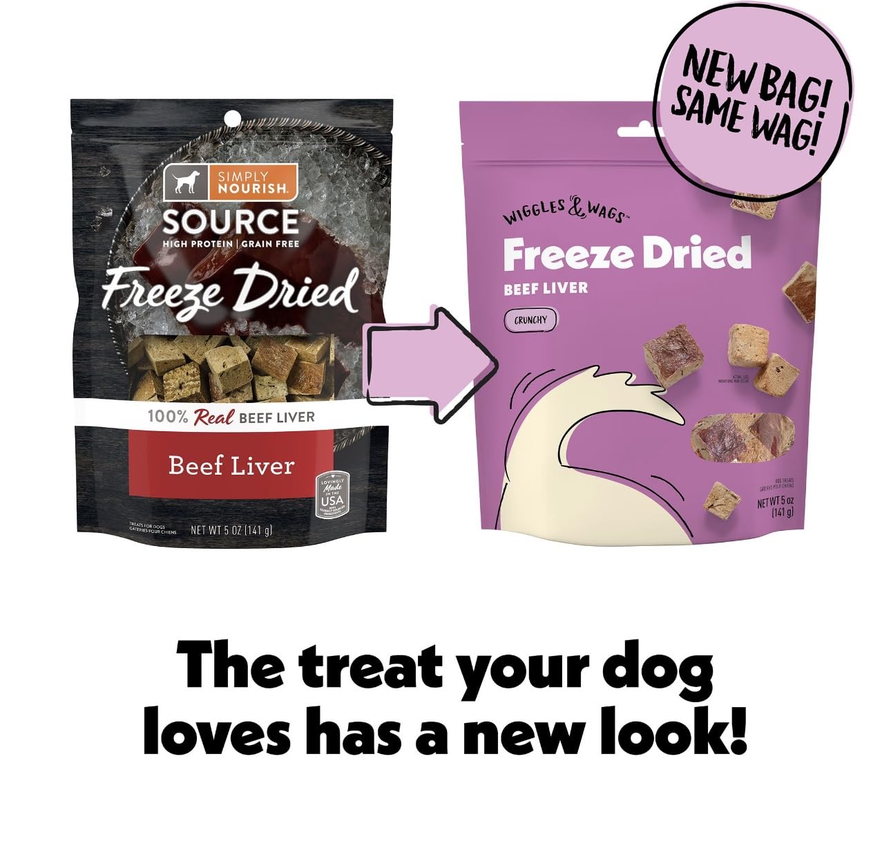DN Essentials Wiggles & Wags Freeze Dried Beef Liver Dog, Waste Bag Dispenser & a Free Roll!
