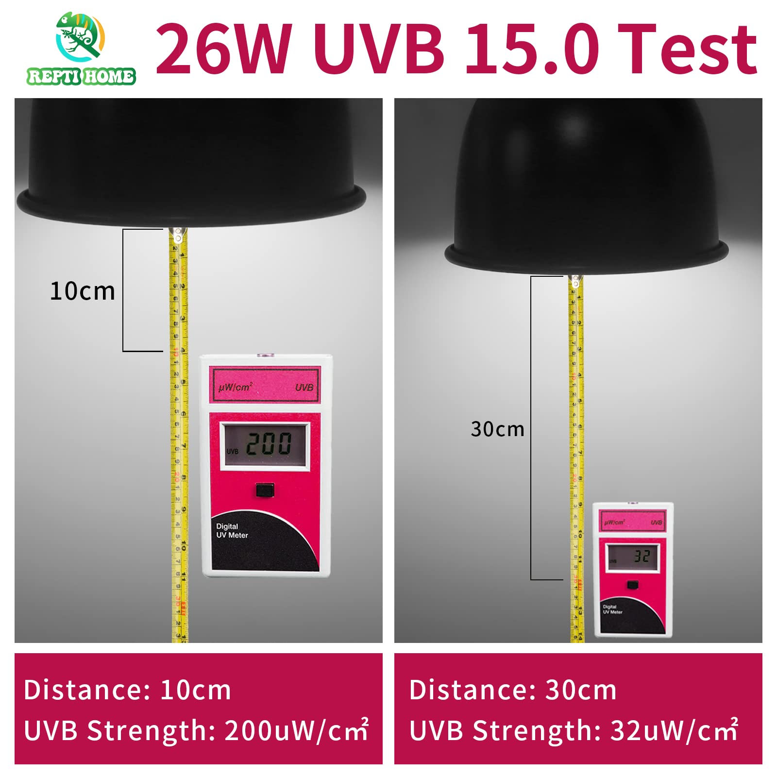 Repti Home Uvb Reptile Light 15.0, 26W Intense Uva Uvb Bulb For Reptiles, Terrarium Compact Fluorescent Lamp, Reptile Uvb Light Bulb For Desert Reptiles & Amphibians