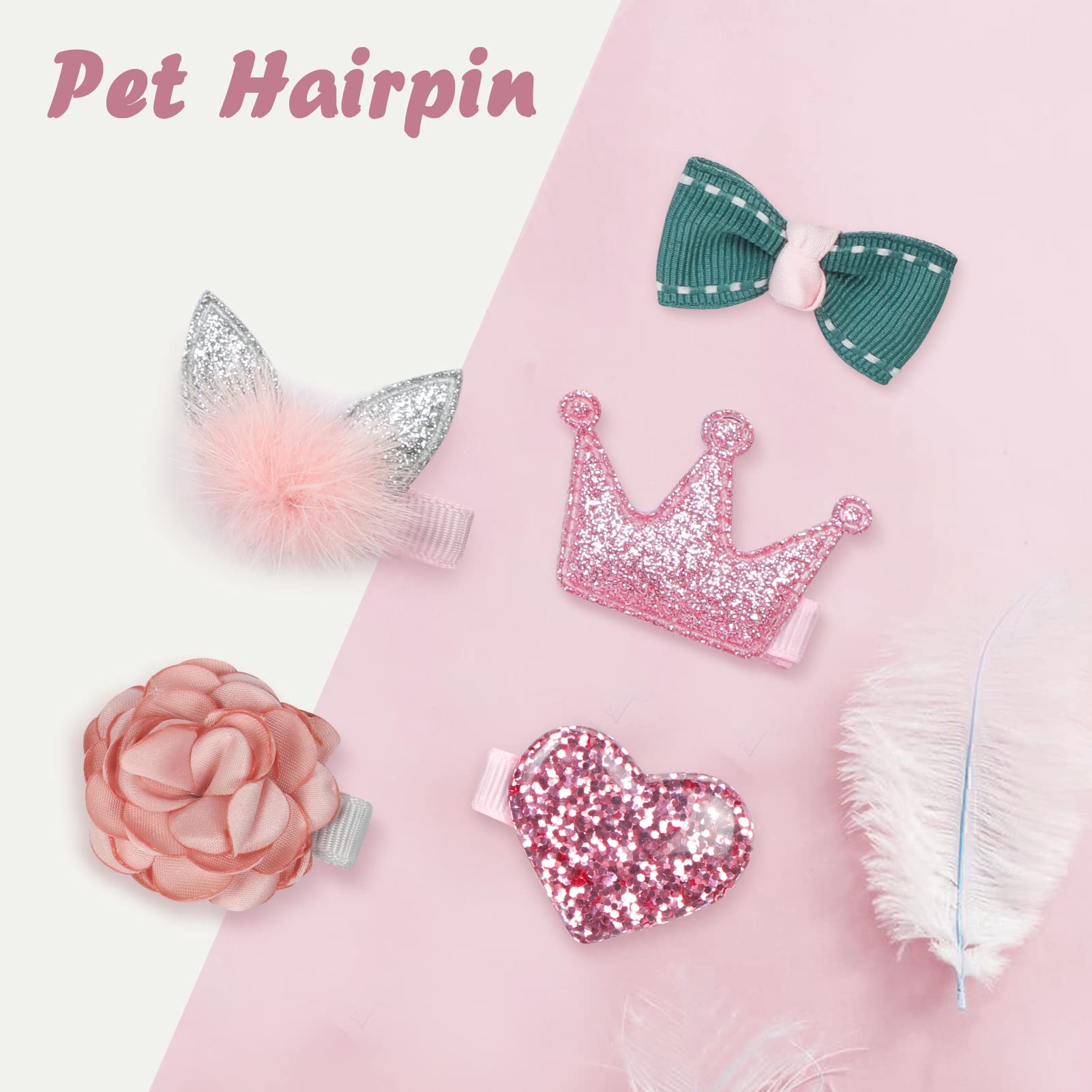 Www Small Dog Hair Clips 5 Pcs Cat Dog Hair Bows Girls Puppies Hair Barrettes Cute Bow Flower Crown Hairpin Head Flower Hair Pin