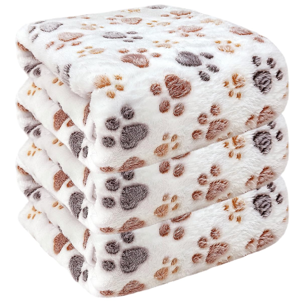 Dog Blankets For Medium Large Dogs Washable, 3 Pack Pet Blanket Washable 41'' X 31'', Fuzzy Soft Puppy Throw Cover For Kennel Cr
