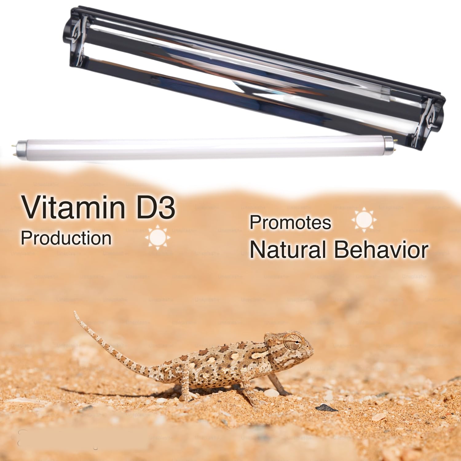 Reptiking T8 Uvb Reptile Light, 15W Uvb Light Fixture And 10.0 Uvb Lamp Tube Kit, For Desert-Dwelling Reptiles, Bearded Dragon U