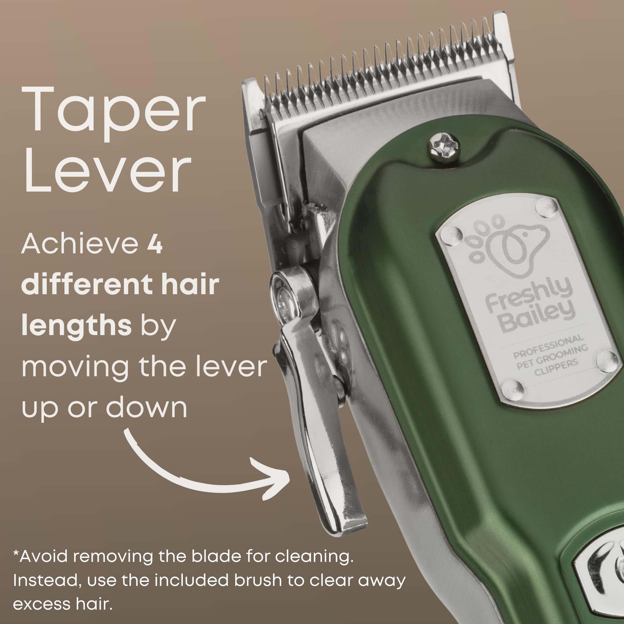 Freshly Bailey Cat Clippers For Matted Hair - Matted Cat Fur Remover - Low Noise Grooming Trimmer & Shaver | Pet Clippers For Lo