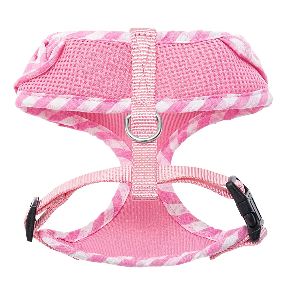 Expawlorer Small Dog Harness Girl - Cute Dog Harness For Female Dogs, Soft Mesh Breathable Vest Harness With Lovely Ribbon For Puppies, Easy Adjustable Step-In Female Dog Harness For Outdoor Walking