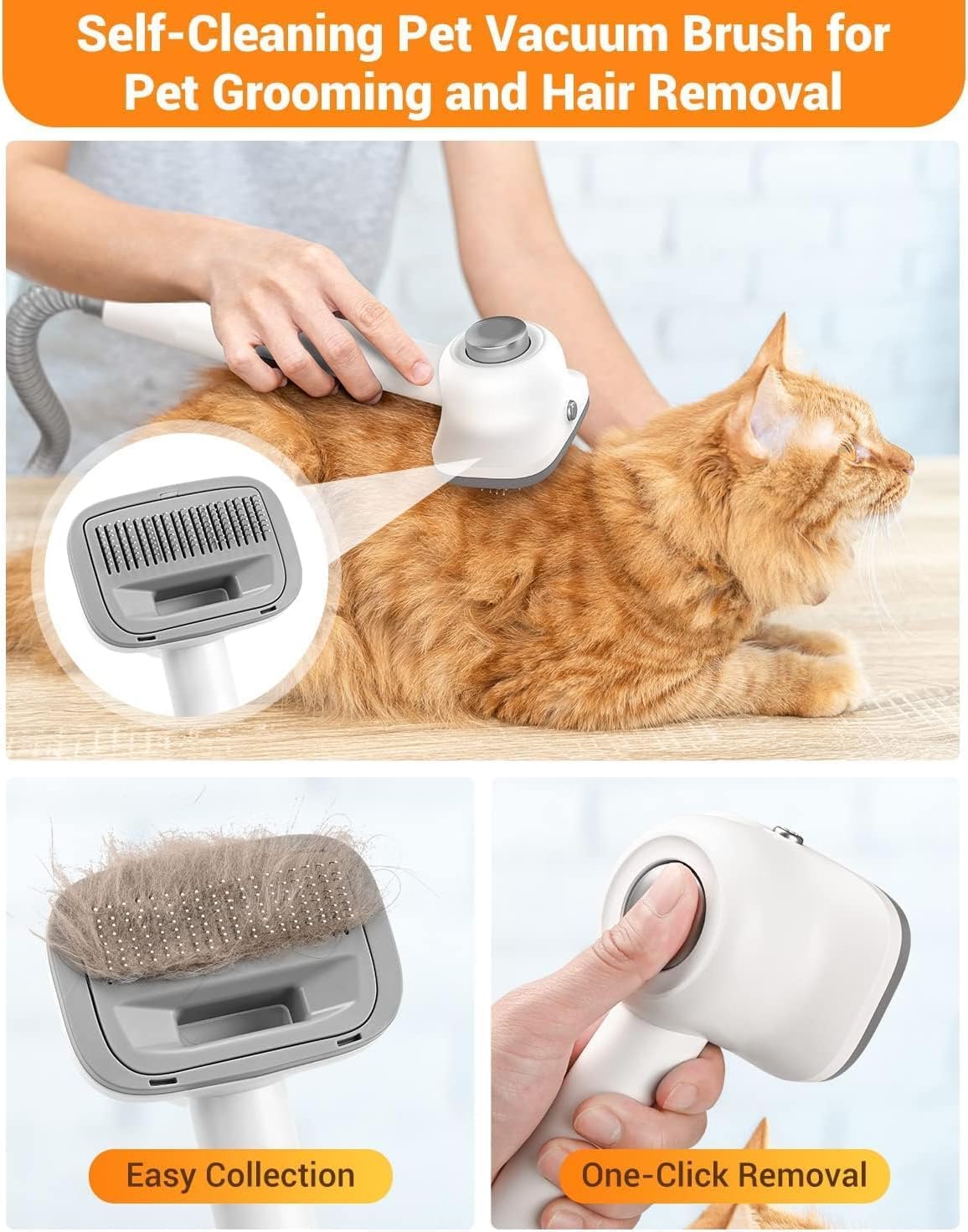 Dog Grooming Vacuum Kit For Shedding: Professional Hair Clippers Pet Groomer 2.1L Dust Cup 10000Pa Powerful Deshedding Brush Wit
