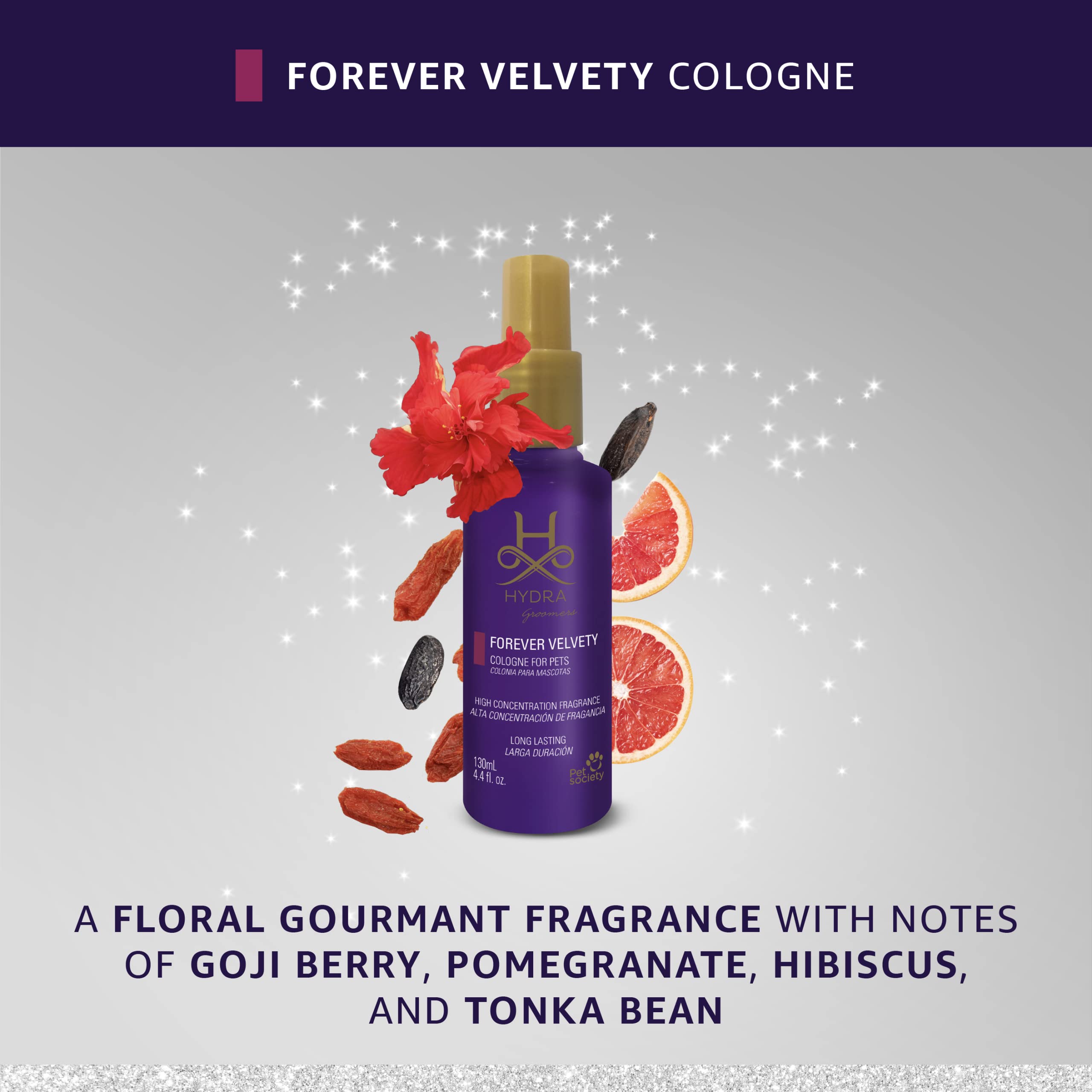 Hydra Groomers Forever Velvety Cologne, Cat And Dog Cologne Spray, 4.4 Fl. Oz.