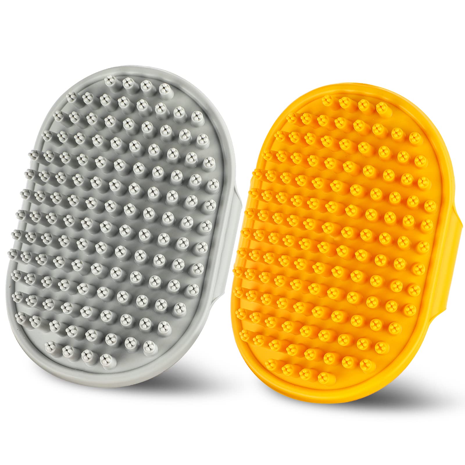 Dsoe Dog Bath Brush | Dog Grooming Brush, Dog Shampoo Massage Bath Brush Comb With Adjustable Loop Handle For Grooming Short And