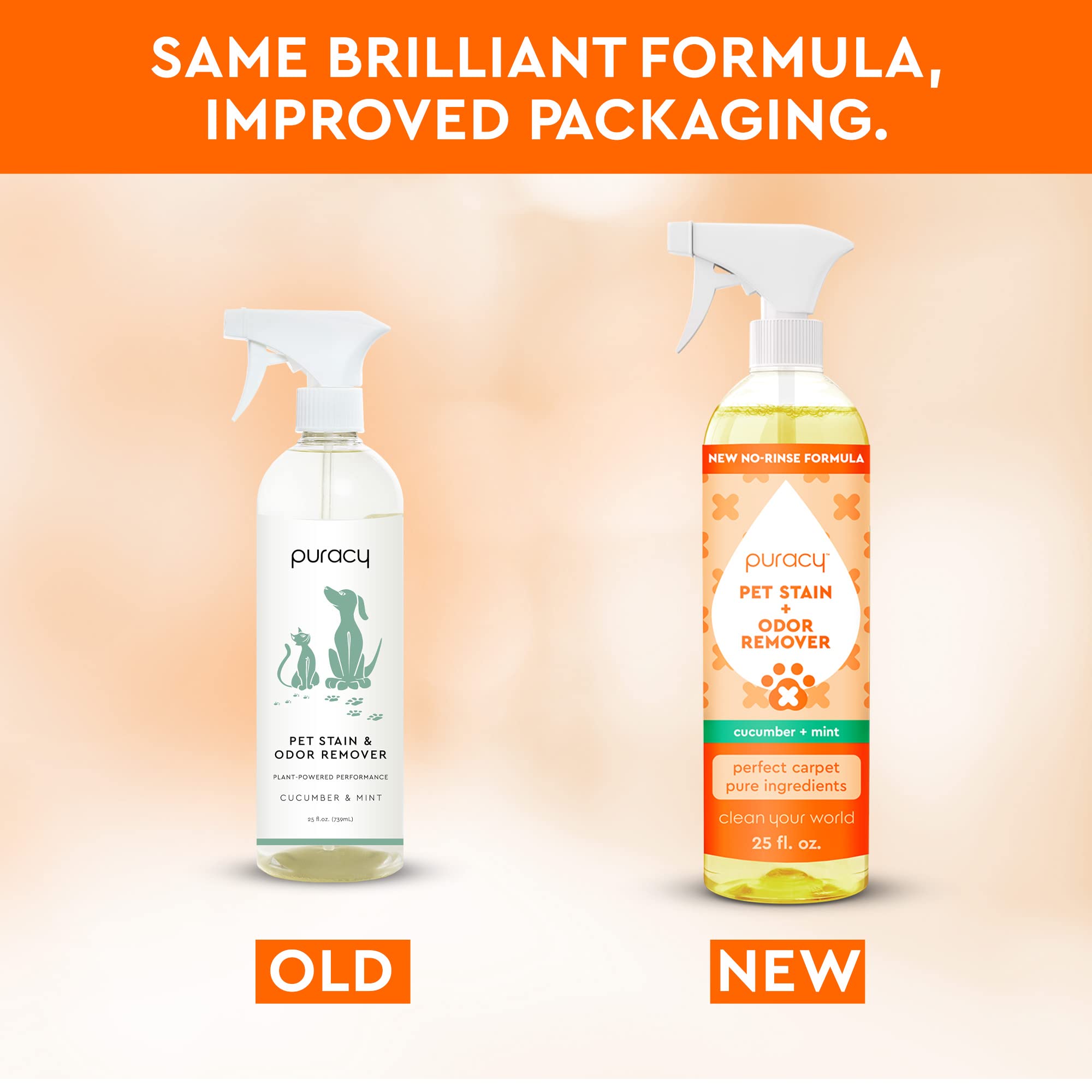 Puracy Natural Platinum Pet Stain And Odor Remover - Plant-Powered Professional Pet Urine Odor Eliminator With Natural Enzymes - Safe And Effective Carpet Pet Stain Remover And Cleaner, 739Ml, 25Oz