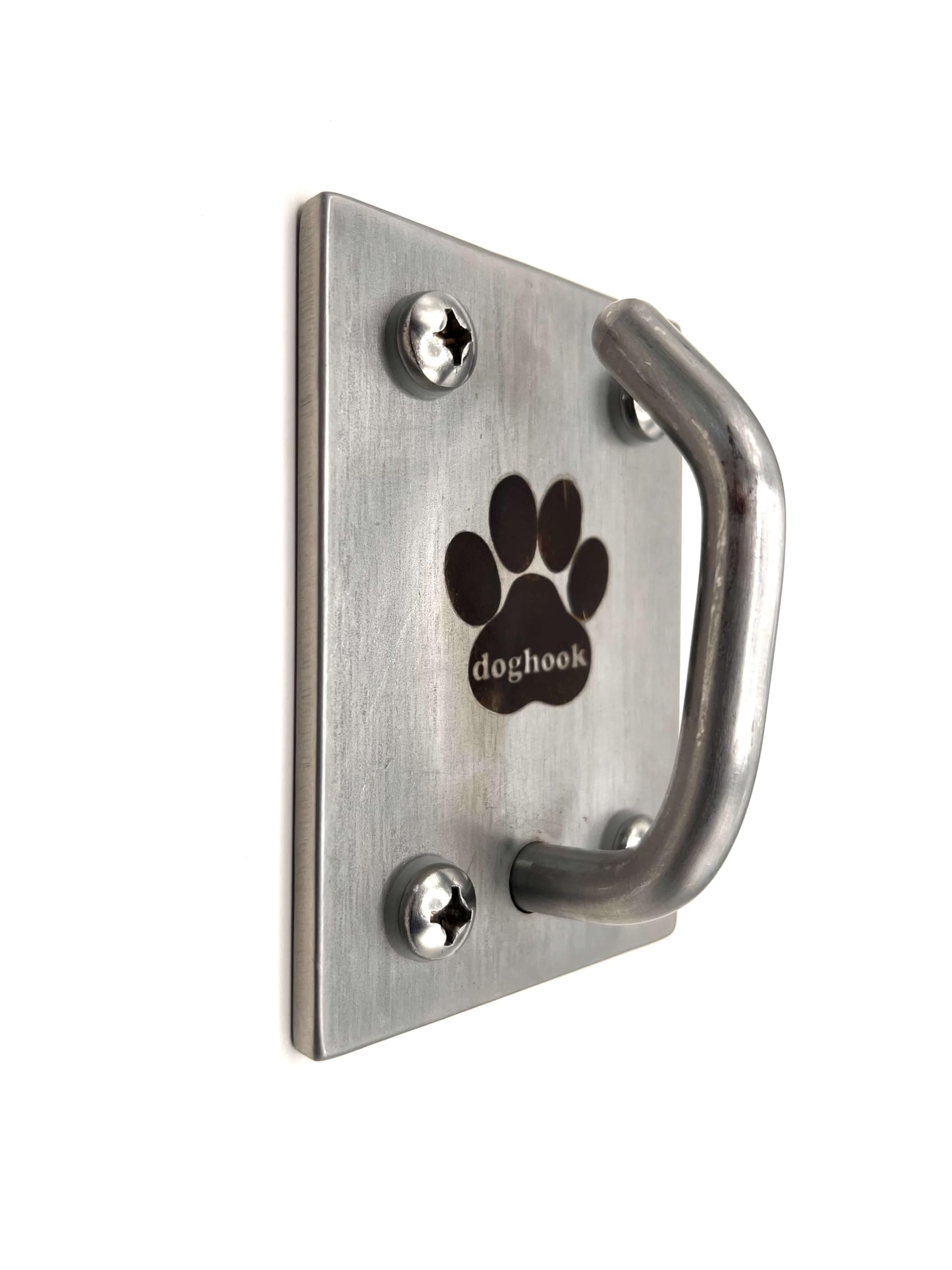 Doghook Ultimate Wood Installation Kit - Heavy Duty Dog Leash Holder - Stainless Steel - Safety Leash Connector - Wall Door Tabl