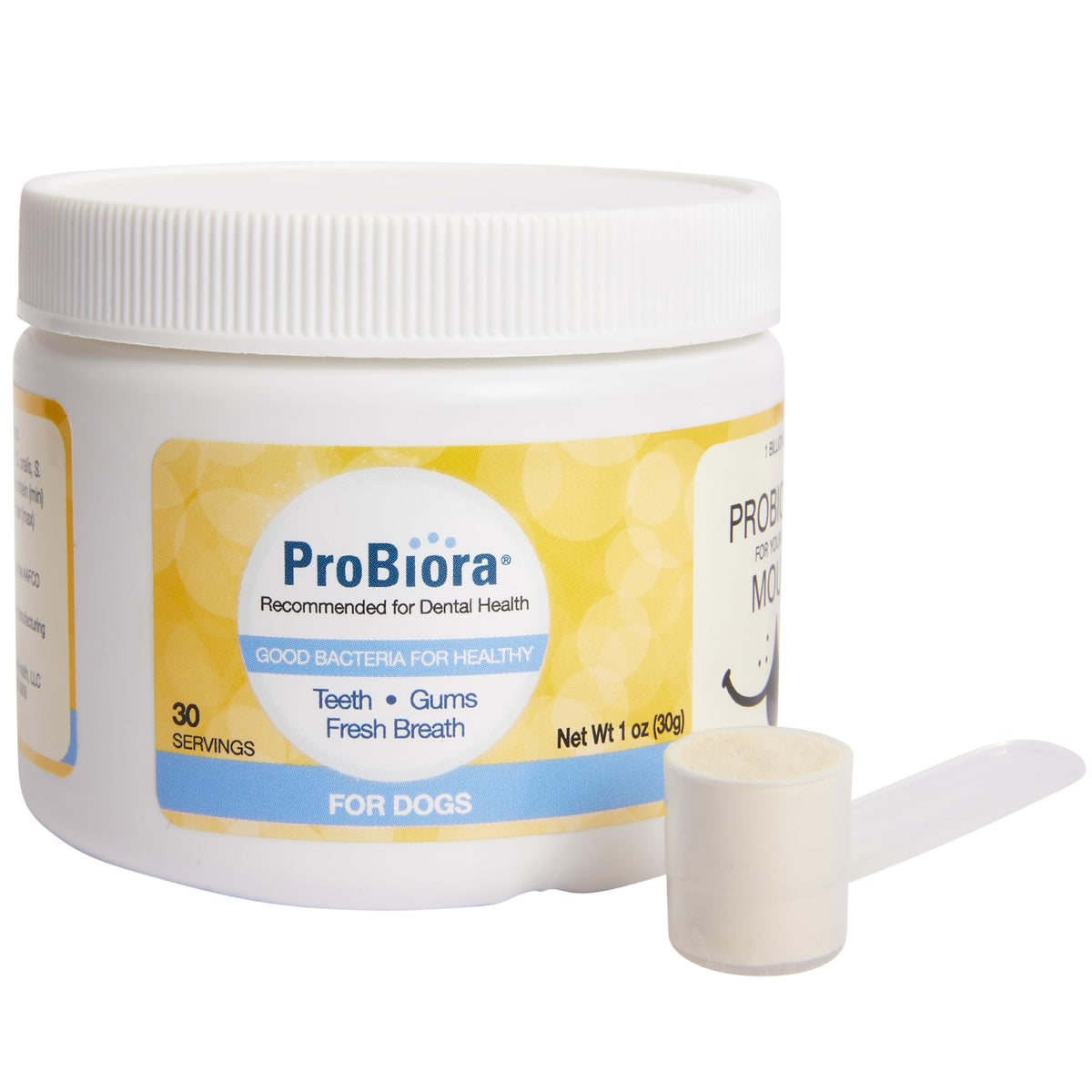 Probiora For Dogs | Dog Probiotic Supplement For Oral Care | Pet Probiotics To Reduce Bad Breath | Dog Nutritional Supplement For Dental Health | 30 Servings (Jar)