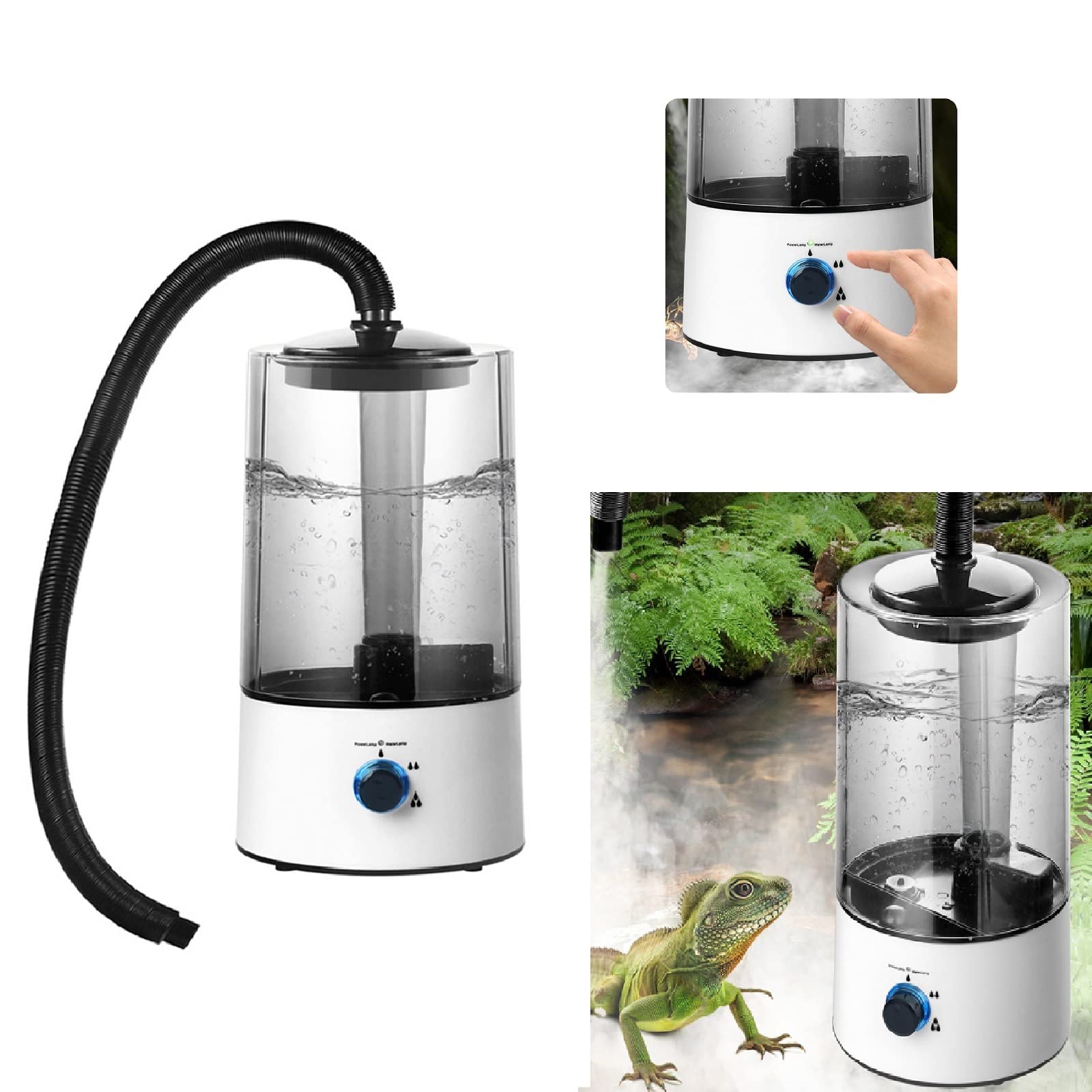 Iayokocc Reptile Humidifier Reptile Fogger With Extension Hose, Automatic Terrarium Fogger For Lizard Tortoise Amphibians (Us Pl