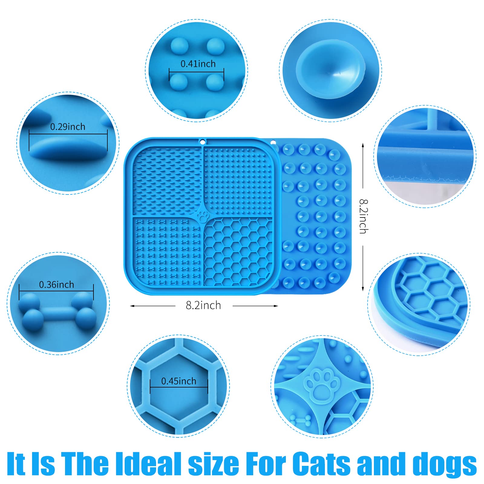 Lick Mat For Dogs, Premium Lick Pad With Suction Cups For Dog Anxiety Relief, Slow Feeder Dog Bowls, Bathing, Grooming And Train