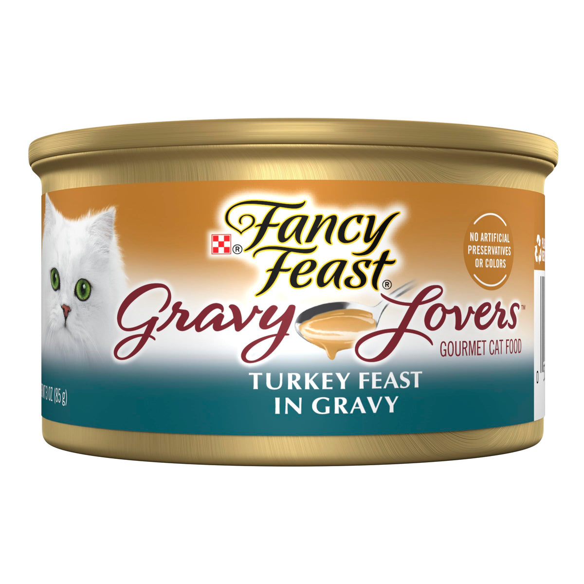 Purina Fancy Feast Gravy Lovers Turkey Feast Grilled Gourmet Cat Food In Wet Cat Food Gravy - (Pack Of 24) 3 Oz. Cans