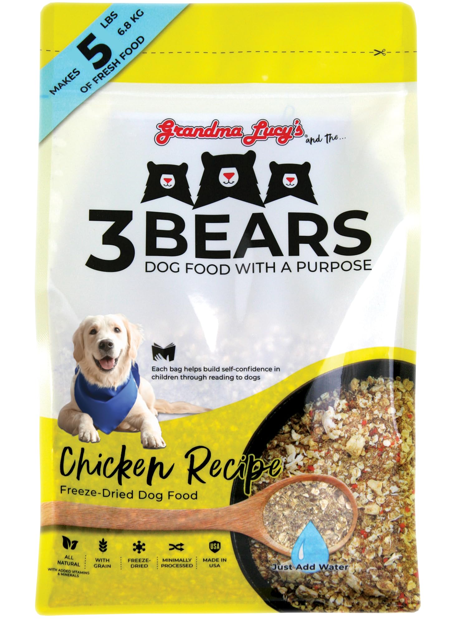 Grandma Lucys 3 Bears Chicken Dog Food - 1lb