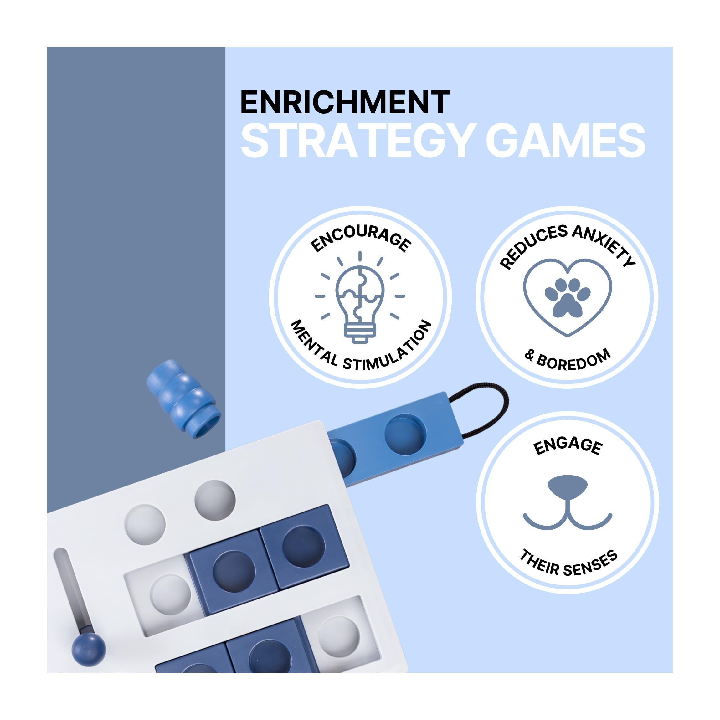 TRIXIE Mini Mover Strategy game, Advanced Dog Puzzle Toy, Level 3 Activity, Treat Puzzle, Interactive Play, Enrichment