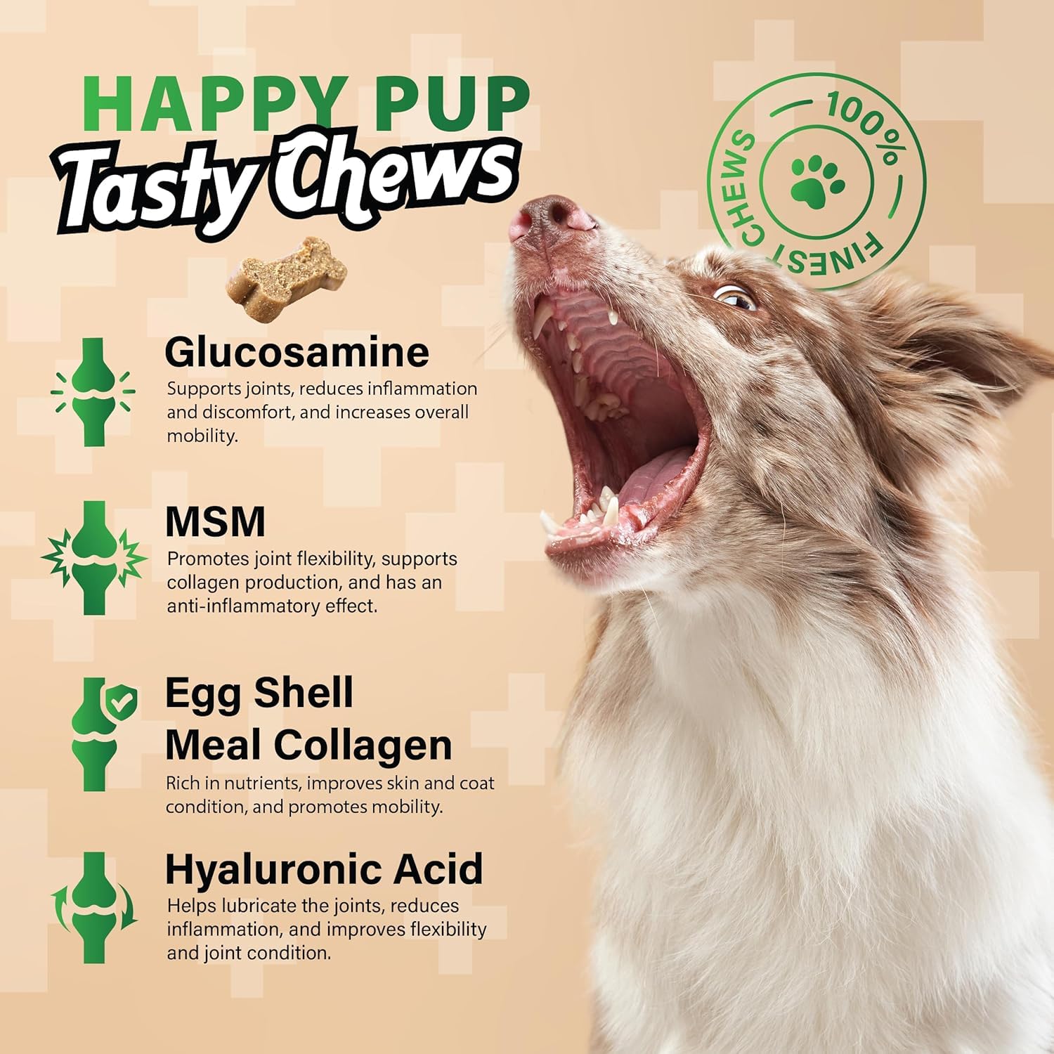 Glucosamine for Dogs Chewable, Joint Supplement for Dogs for Mobility Support, Glucosamine Chondroitin Chews